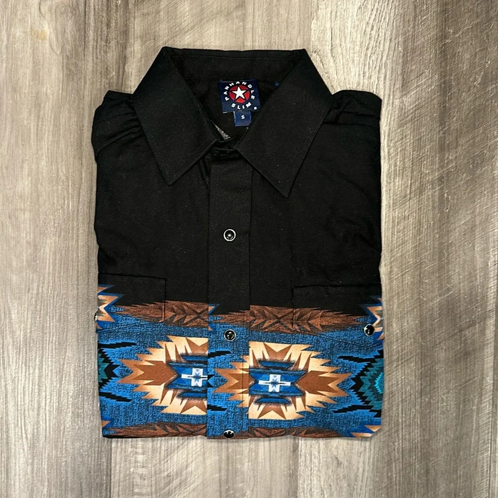 Panhandle Slim Southwestern Long Sleeve Button Down Shirt - Small